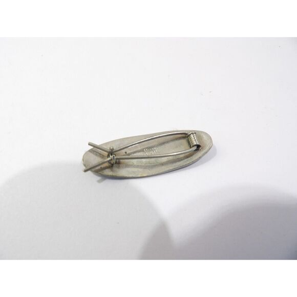 Vintage Daisy Flower Mother of Pearl Inlay Blue Turquoise Hair Clip, 1.75" - Picture 11 of 12